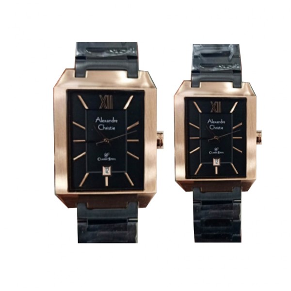 Alexandre Christie AC 8643 Rosegold Black Couple